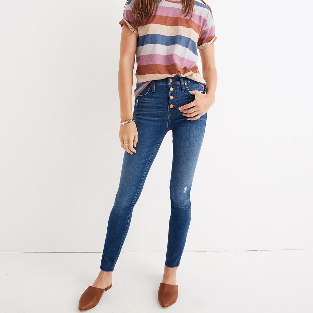 NWT Madewell 10" High-Rise Skinny Jeans in Hanna